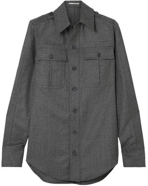 Stella McCartney Wool-flannel Shirt - Grey
