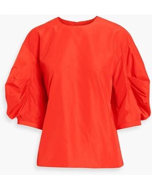 Tibi Gathe Shell Top - Red