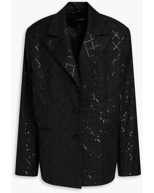 ROTATE BIRGER CHRISTENSEN Sequin-Embellished Twill Blazer - Black