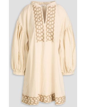By Malene Birger Limonna Embroidered Linen Kaftan - Natural