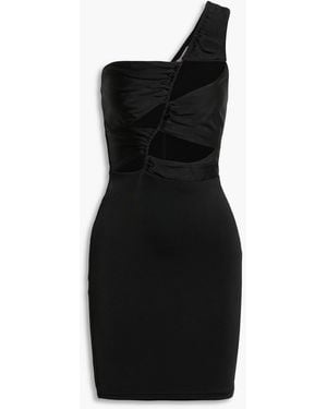 Et Ochs Mila One-shoulder Cutout Stretch-jersey Mini Dress - Black