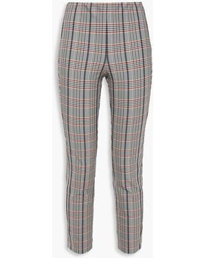 Rag & Bone Simone Checked Woven Skinny Pants - Grey