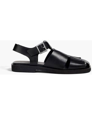 Sandro Leather Sandals - Black