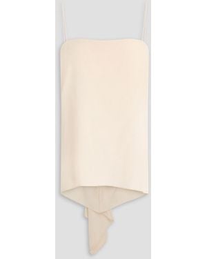 Esse Studios Finesa Draped Silk Crepe De Chine Camisole - White