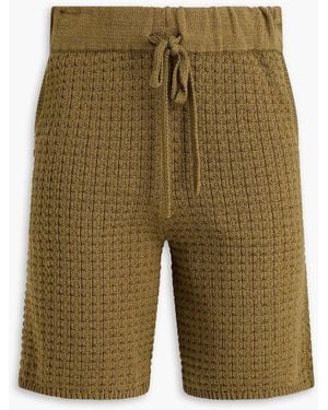 The Elder Statesman Cotton Shorts - Green