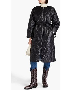 GANNI キルティング シェルコート Black 関税＆送料込 ガニー GANNI GANNI キルティングコート Shiny Quilt Long Coat