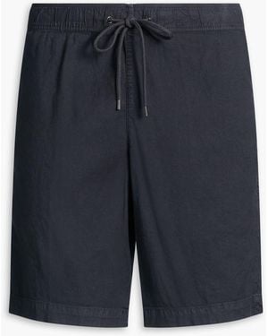 James Perse Linen-Blend Twill Shorts - Blue