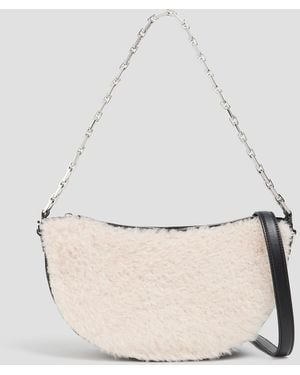 IRO Shearling Shoulder Bag - Natural