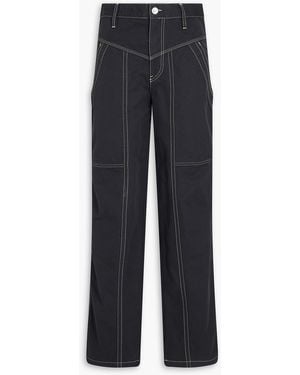 Isabel Marant Denzel Cotton-Canvas Cargo Trousers - Blue