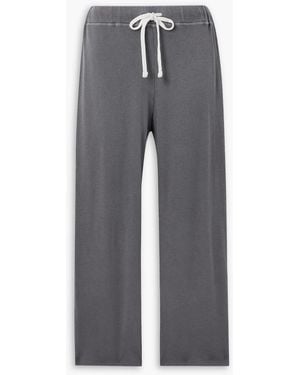 James Perse Cropped Cotton-jersey Joggers - Grey