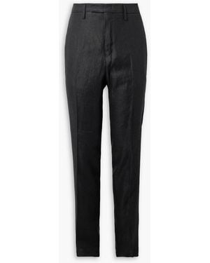 MR P. Philip Linen-Twill Suit Trousers - Black