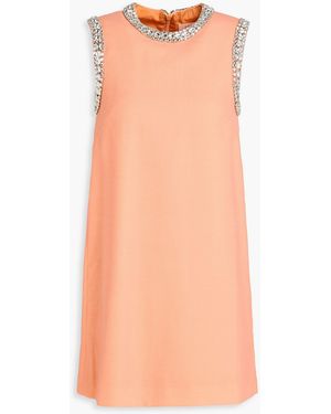 LEO LIN Fergie Crystal-Embellished Twill Mini Dress - Pink