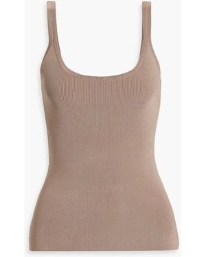 A.Emery Verna Ribbed-knit Tank - Brown