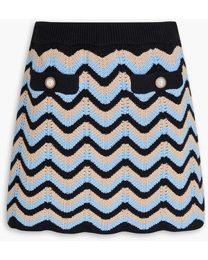 Rebecca Vallance Tatiana Crocheted Cotton Mini Skirt - Black