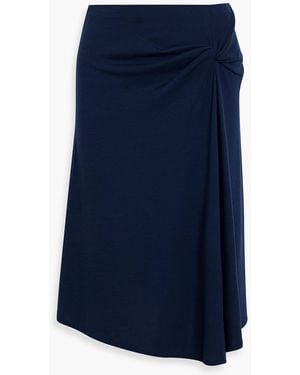 Theory Twisted Jersey Skirt - Blue