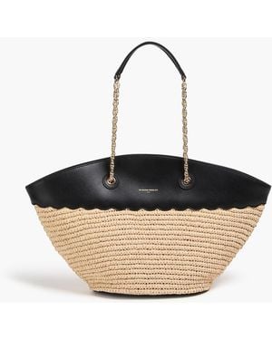 Claudie Pierlot Leather And Paper Tote - Black