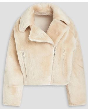 Yves Salomon Cropped jacke aus shearling - Natur