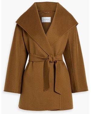 Max Mara Ocroma Cashmere-Felt Hooded Coat - Brown