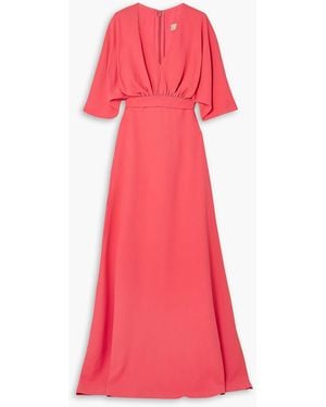 Elie Saab Robe aus cady mit raffungen - Rot