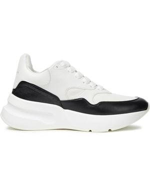 McQueen Sneakers aus neopren und leder mit überstehender sohle - Weiß