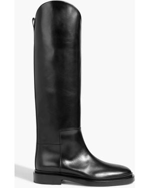 Jil Sander Leather Knee Boots - Black