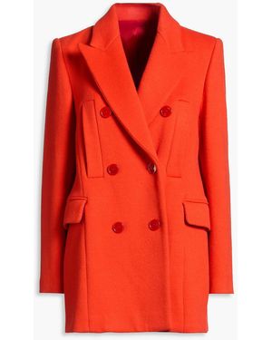 Isabel Marant Lileya Double-Breasted Wool-Blend Felt Coat - Red