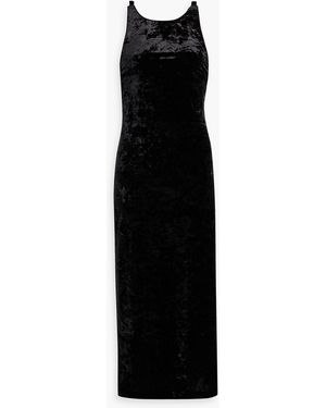 Anna Sui Crushed-velvet Maxi Dress - Black