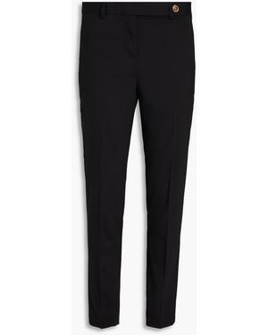 Versace Stretch-wool Crepe Skinny Pants - Black