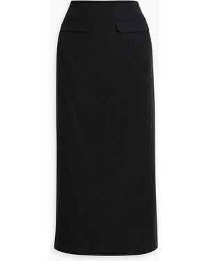 FARM Rio Cotton And Lyocell-Blend Canvas Midi Skirt - Black