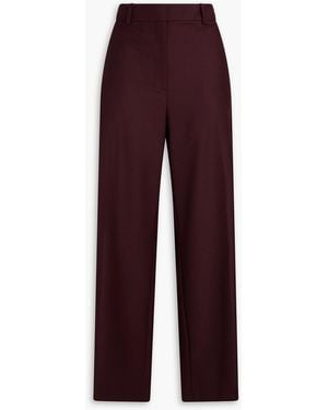 Theory Wool Straight-leg Trousers - Purple