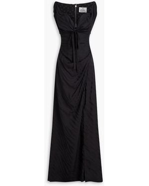 Vivienne Westwood Iwona Draped Jacquard Maxi Dress - Black