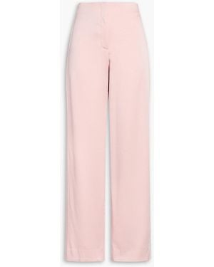 Veronica Beard Ronin Satin-crepe Wide-leg Trousers - Pink