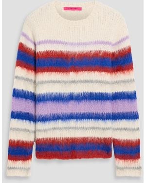 The Elder Statesman Thistle Vineyard Striped Alpaca-Blend Sweater - Blue