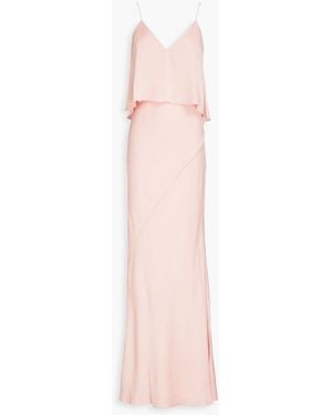 Shona Joy Layered Satin-crepe Maxi Dress - Pink