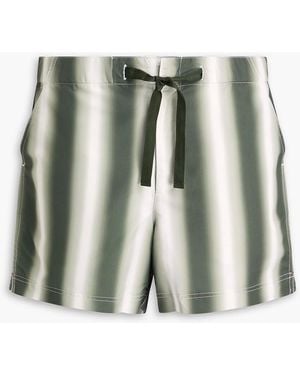 Orlebar Brown Mittellange badeshorts "setter" aus ripstop mit streifen - Grün