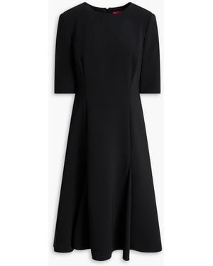 Carolina Herrera Flared Crepe Midi Dress - Black