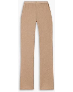Ludovic de Saint Sernin Mermaid Open-knit Cotton-blend Straight-leg Trousers - Natural