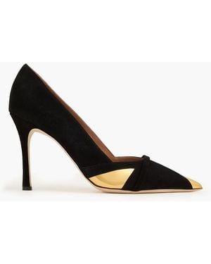 Malone Souliers Embellished Suede Pumps - Black