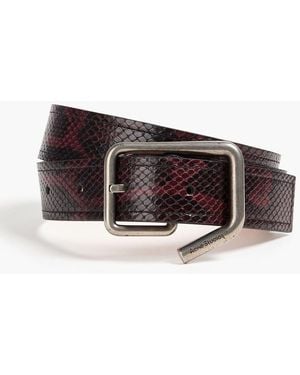 Acne Studios Leopard-print Calf-hair Belt - Multicolour