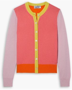 Clements Ribeiro Spice Color-block Cashmere Cardigan - Pink