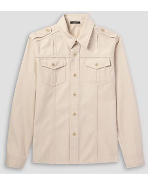 Tom Ford Cotton And Silk-Blend Twill Overshirt - Natural