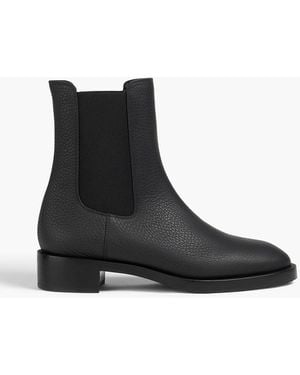 Stuart Weitzman Lenora Pebbled-Leather Chelsea Boots - Black