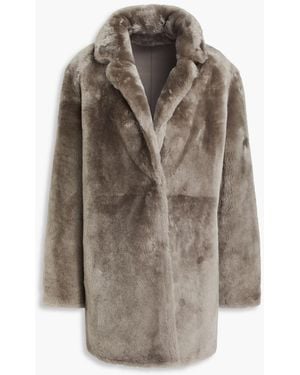 Yves Salomon Shearling Coat - Natural