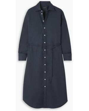 Rag & Bone Diana hemdkleid aus baumwollpopeline in midilänge - Blau