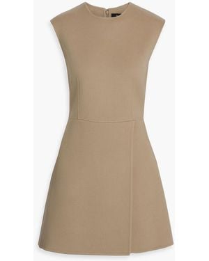 Theory Wool And Cashmere-Blend Felt Mini Dress - Brown