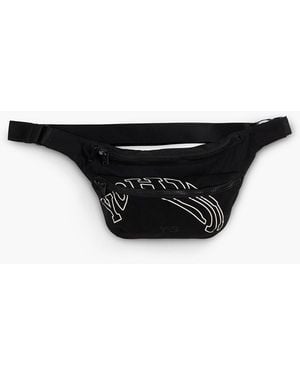 Y-3 Printed Canvas Belt Bag - Black