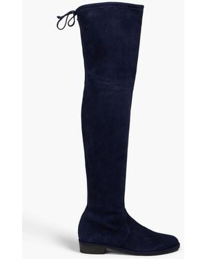 Stuart Weitzman Suede Thigh Boots - Blue