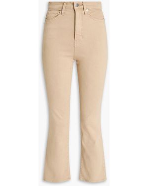 Veronica Beard Carolina High-Rise Kick-Flare Jeans - Natural