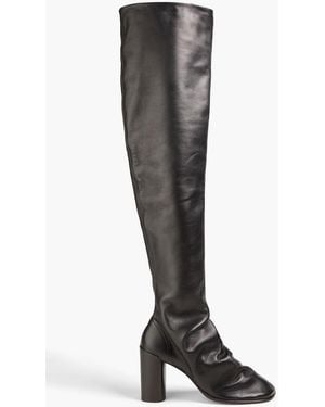 Lemaire Glove Leather Thigh Boots - Black