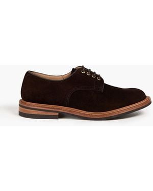 Tricker's Suede Derby Shoes - Brown